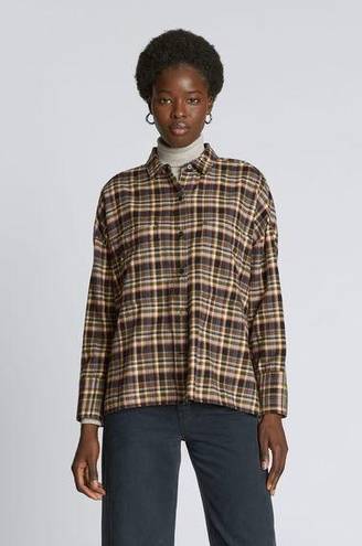 Everlane  the Boxy Flannel Shirt in Plaid S NWT