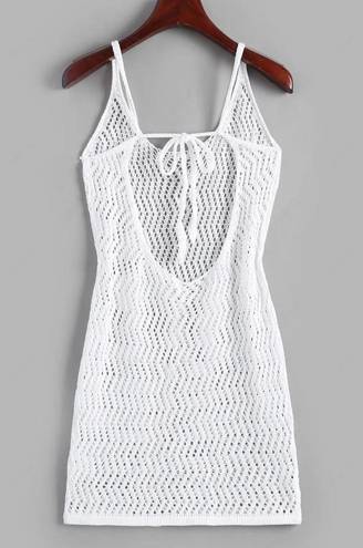 Zaful Crochet Mini Beach Dress