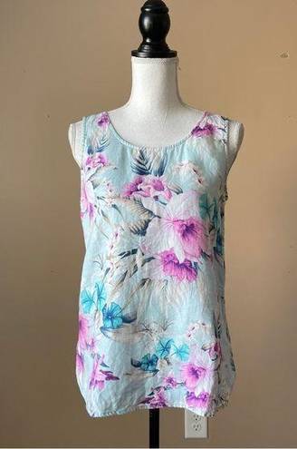 Tommy Bahama  | Tropical Floral Linen Tank Top Sz XS