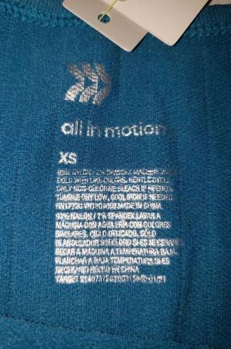 All In Motion NWT  Women's Size XS Teal Athletic Tank Top Moisture Wicking