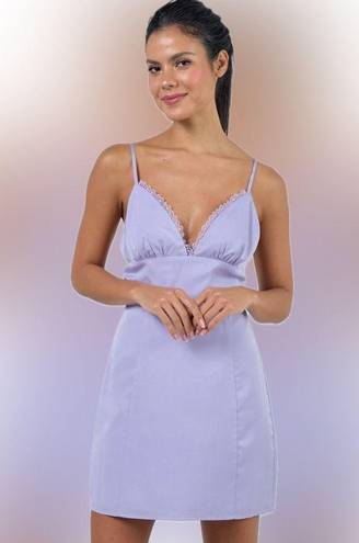 Peach Love NEW  Lavender Lace Sweetheart Neckline Mini Dress Size Small