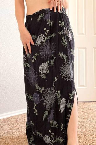 Coldwater Creek Vintage  Blue Floral Maci Skirt