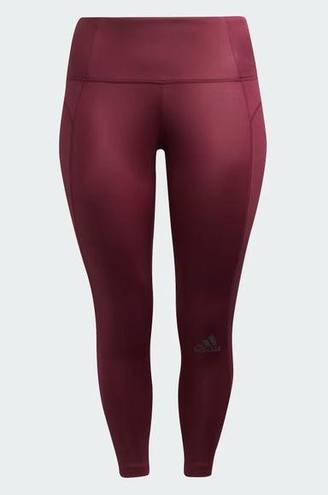 Adidas x Zoe Saldana Aeroready Shine Tights Victory Crimson Leggings Size 1X