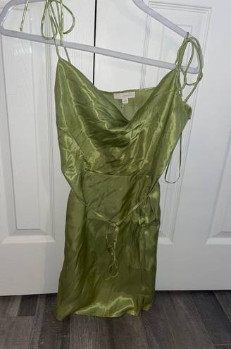 Lane 201 Green Satin Dress