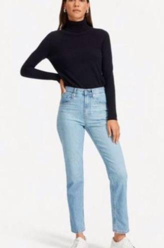 Everlane the Curvy Cheeky Straight  Ankle Jean Sky Blue