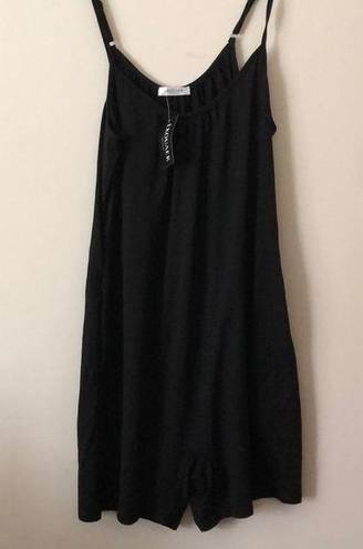 One Piece Women’s  hotshot romper black medium pockets comfy oversized