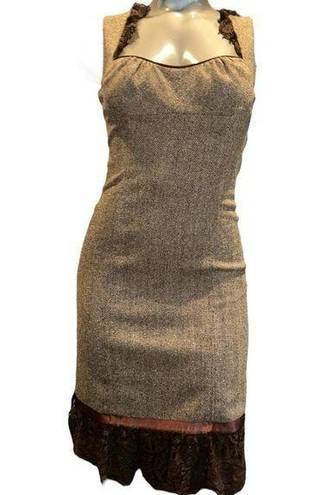 Rebecca Taylor  Tweed & Lace Retro Business Dress Size 4.