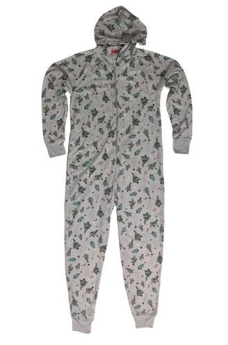 One Piece Holiday Family PJs Festive Trees  - Size Large