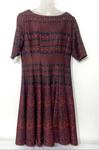 Julian Taylor  fit and flare dress ponte 16 EUC