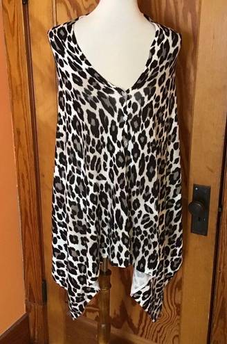Chico's  Layla Leopard Print Poncho Cover up