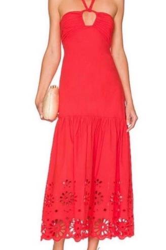 Jason Wu Halter Neck Red Midi Dress