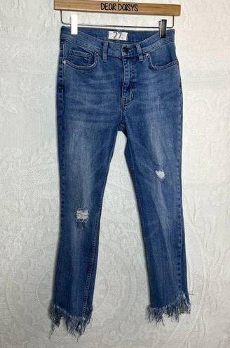 We The Free Free People Frayed Hem High Waist Jeans