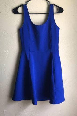 Divided Royal Blue Skater Dress