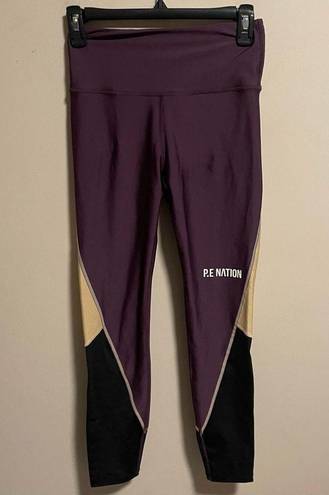 Pennant P.E. Nation Maximise Legging in Purple  Colorblock- Size Small