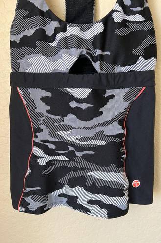 Trina Turk Cut Out Camo Athletic Tank Top