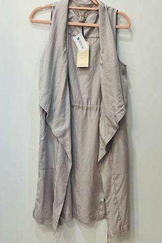 Eliane Rose NWT  Women’s Waterfall Open Front Cardigan Duster Tencel Gray Size XS