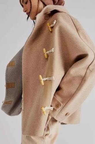 Free People We The Free Slouchy Hooded Duffle Jacket