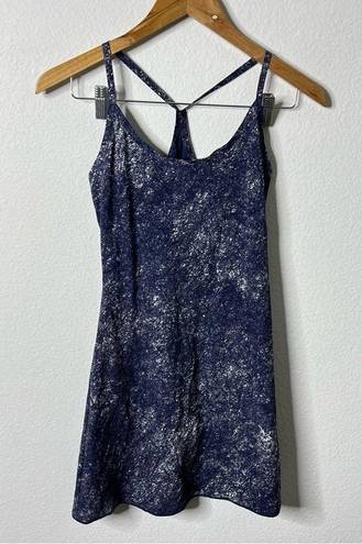 Outdoor Voices  Blue Exercise Dress Ink Scrawl Tennis Skort Pockets Womens XS