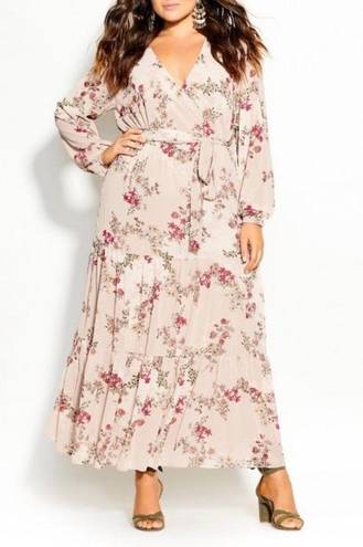 City Chic Flower Child Maxi Dress Blush