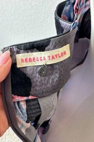 Rebecca Taylor  - Blue Grey & Pink Silk Floral 