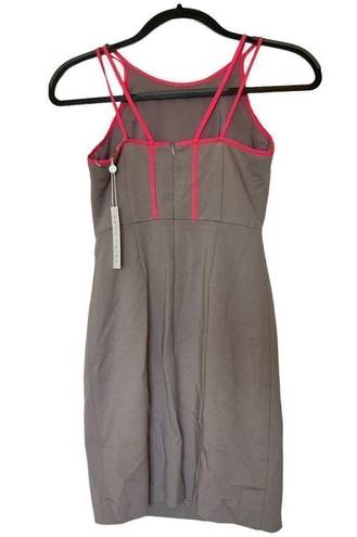 Trina Turk NWT  Yvette Dress Gray and Pink Sleeveless Size 0