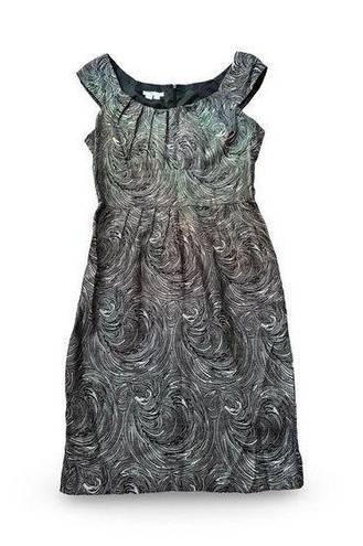 London Times  Embroidered Grey Dinner Dress