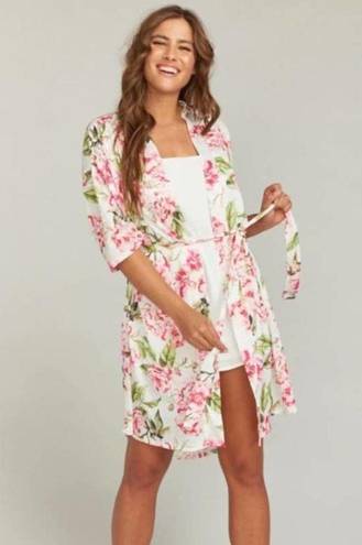 Show Me Your Mumu  Brie Robe Garden of Blooms Pink Floral Lightweight One Size