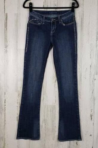 Rock & Republic  "Kasandra" Dark Indigo Denim Embellished Bootcut Jeans Size 2 M