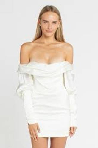 House Of CB Santana Ivory Draped Corset Dress