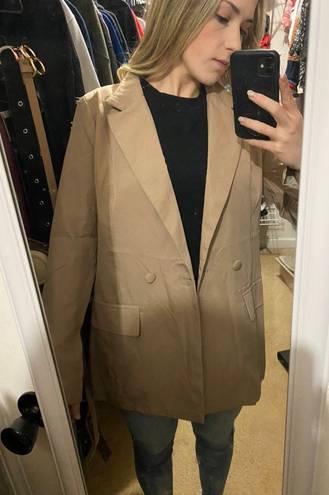 Missguided Stone Oversized Longline Blazer