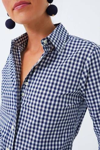 Tuckernuck  THE SHIRT BY ROCHELLE BEHRENS Navy Gingham Long Sleeve Icon Shirt L