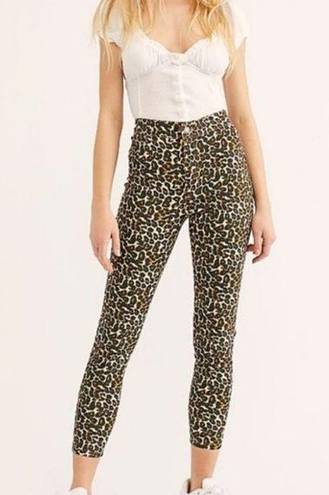 We The Free Free People  Leopard Print High Waisted Pants Size 24