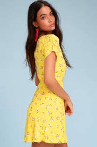 Lush Clothing Floral Wrap Dress