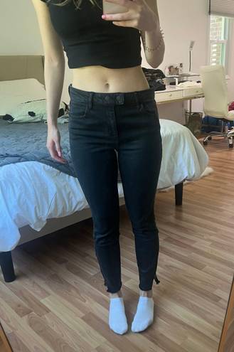 Hidden Jeans With Bottom Zipper And Double Button