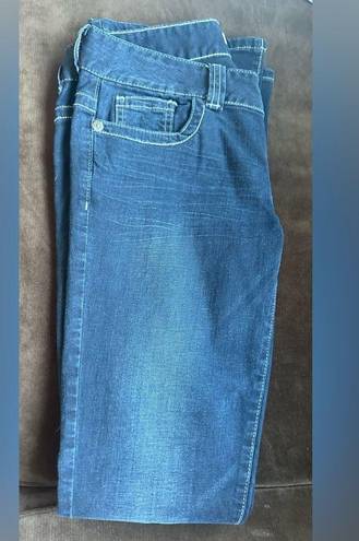 Guess Los Angeles Wide Leg  Dark Low Waist Blue Jeans Sz 29