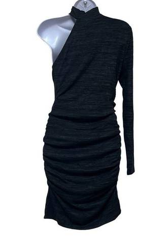 n:philanthropy n philanthropy Womens XS Electra Mini Dress Charcoal One Shoulder High Neck NWT