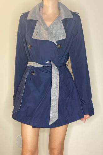 Nautica women navy trench coat jacket S