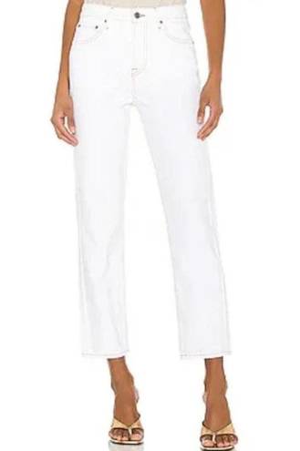 GRLFRND  Helena High Rise White Jeans Straight Leg Size 26