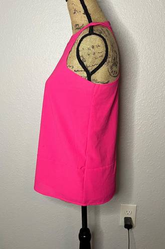 Paper Crane Womens size S Barbie Neon Pink High Neck Sleeveless Blouse Halter