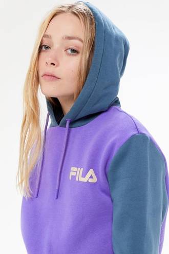 FILA UO Exclusive Dericia Colorblock Hoodie Sweatshirt Size S