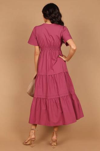 Petal and Pup Madelyn Tiered Maxi Dress - Berry