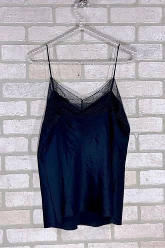 Vince  Lace Edge Silk Camisole in Navy Size M