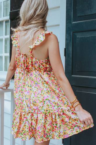 Peach Love California Boutique Floral Mini Dress