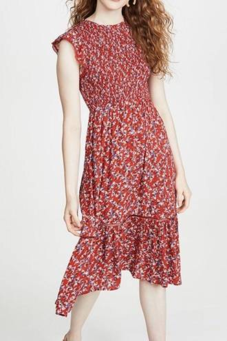 Lost + Wander  Pick Me floral red Midi Dress