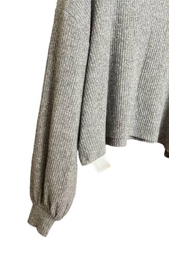 Hollister Gray Sweatshirt Drop Shoulder Long Sleeves Top