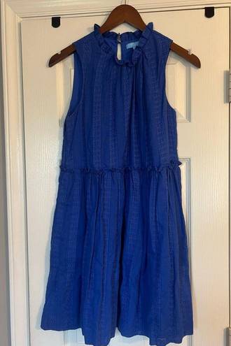 Draper James NWT  RSVP Blue Cotton Textured Dress size XS