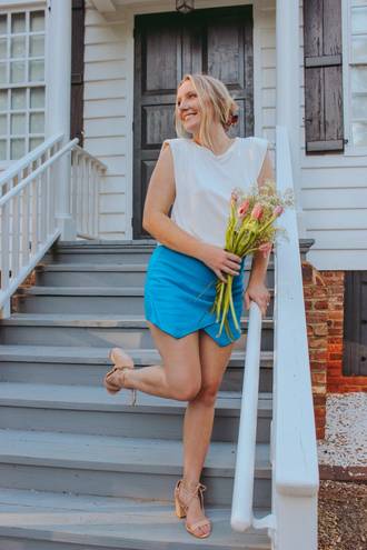 Blue Blush Skort