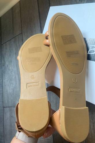 Bamboo Tan Flat Sandals