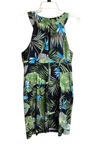 Connected Apparel Connected Black Blue Green Floral Halter Dress Wm 12