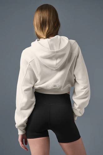 Alo Yoga Cropped Zip Up Hoodie